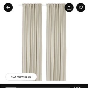 IKEA Ginstmott beige curtains